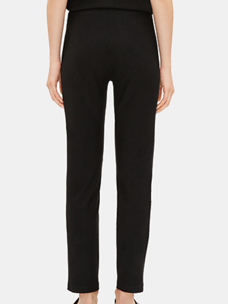 EILEEN FISHER Stretch-Crêpe Slim Ankle Pants - Picture 2 of 6